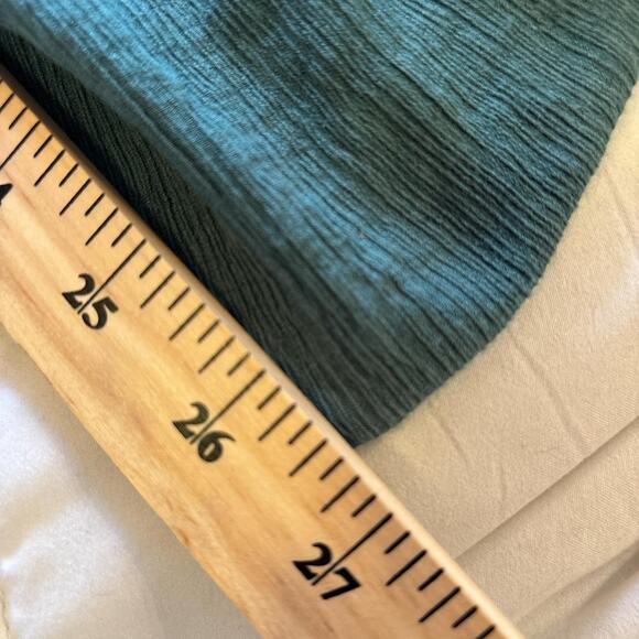 ANTHROPOLOGIE | Boinda Plisse Smocked Waist Wide Leg Jumpsuit-Teal size large - Picture 8 of 10